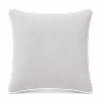 Thumbnail for Ivory White piping Cotton Velvet Cushion Cover