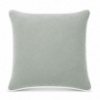 Thumbnail for Mist White piping Cotton Velvet Cushion Cover