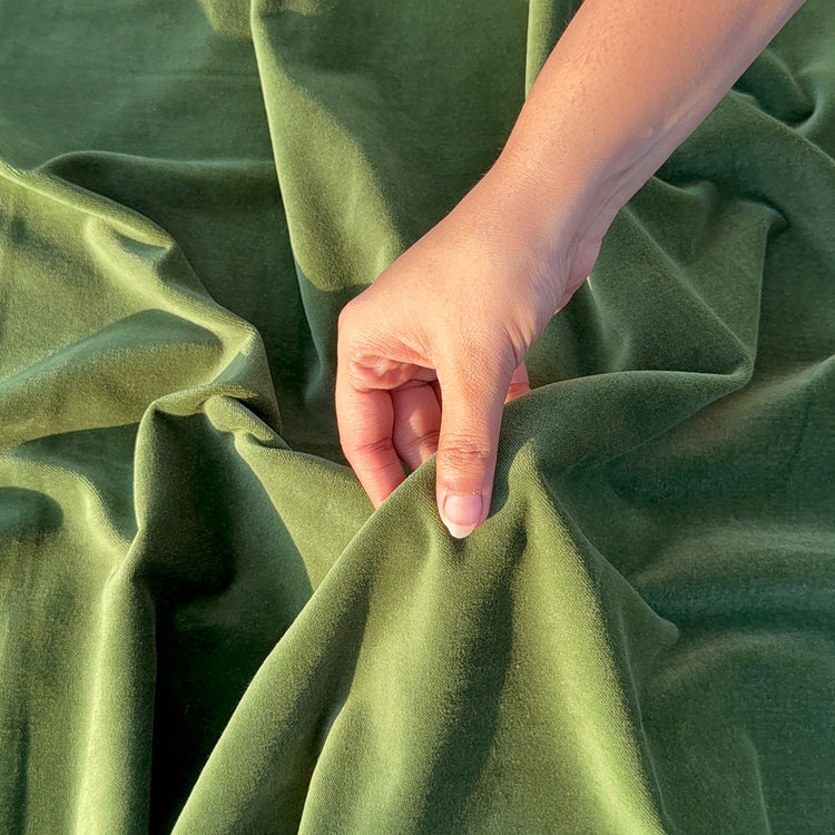 100% Cotton Velvet Fabric by the Yard – 43.3 in, 300–330 GSM