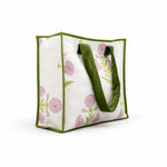Thumbnail for Cotton printed Velvet Cotton Quilted Tote Bag: flower Print, Boho Indian Style