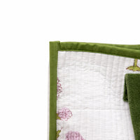 Thumbnail for Cotton printed Velvet Cotton Quilted Tote Bag: flower Print, Boho Indian Style