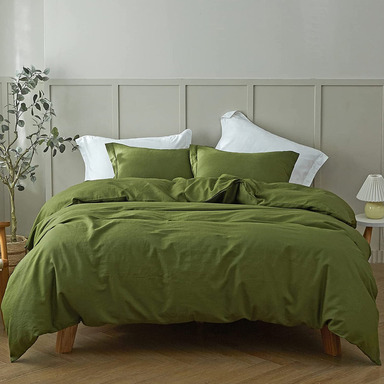 400 TC Washed Cotton Duvet Cover: Cinnamon Boho Bedding