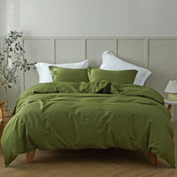 Thumbnail for 400 TC Washed Cotton Duvet Cover: Cinnamon Boho Bedding