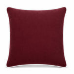 Thumbnail for Mulberry White piping Cotton Velvet Cushion Cover