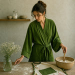 Thumbnail for Luxury Cotton Velvet Kimono