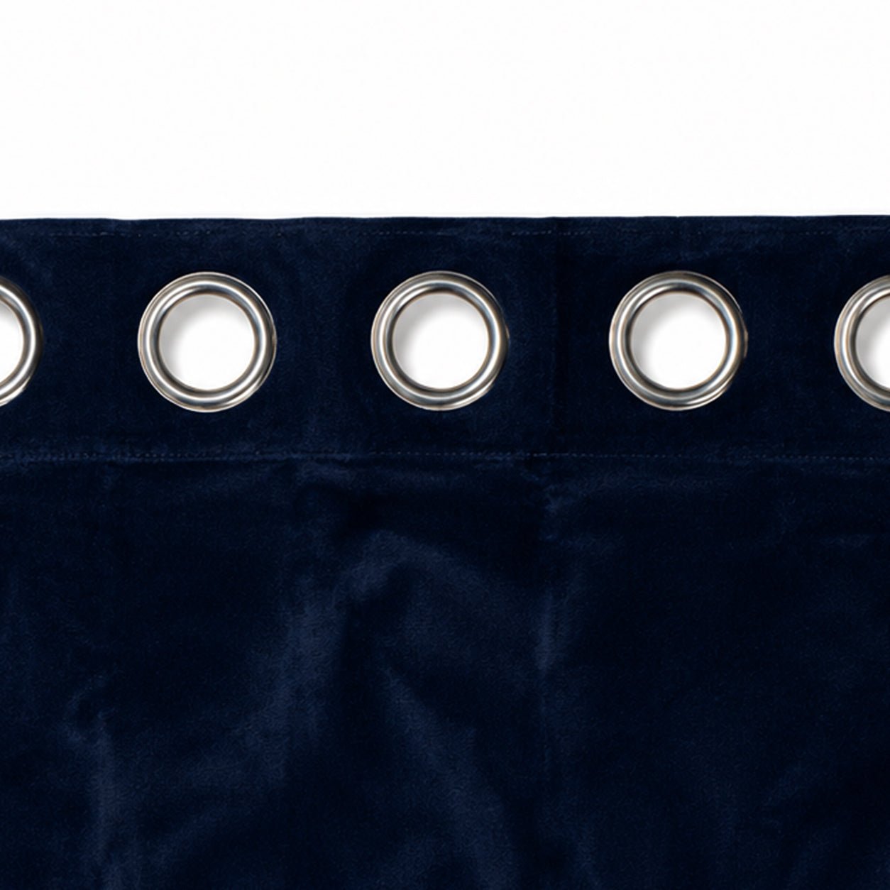 Navy Cotton Velvet Curtains