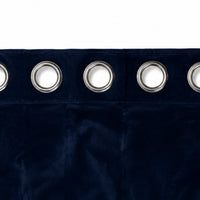Thumbnail for Navy Cotton Velvet Curtains