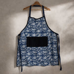 Thumbnail for Navy Blue hand block print apron close-up detail