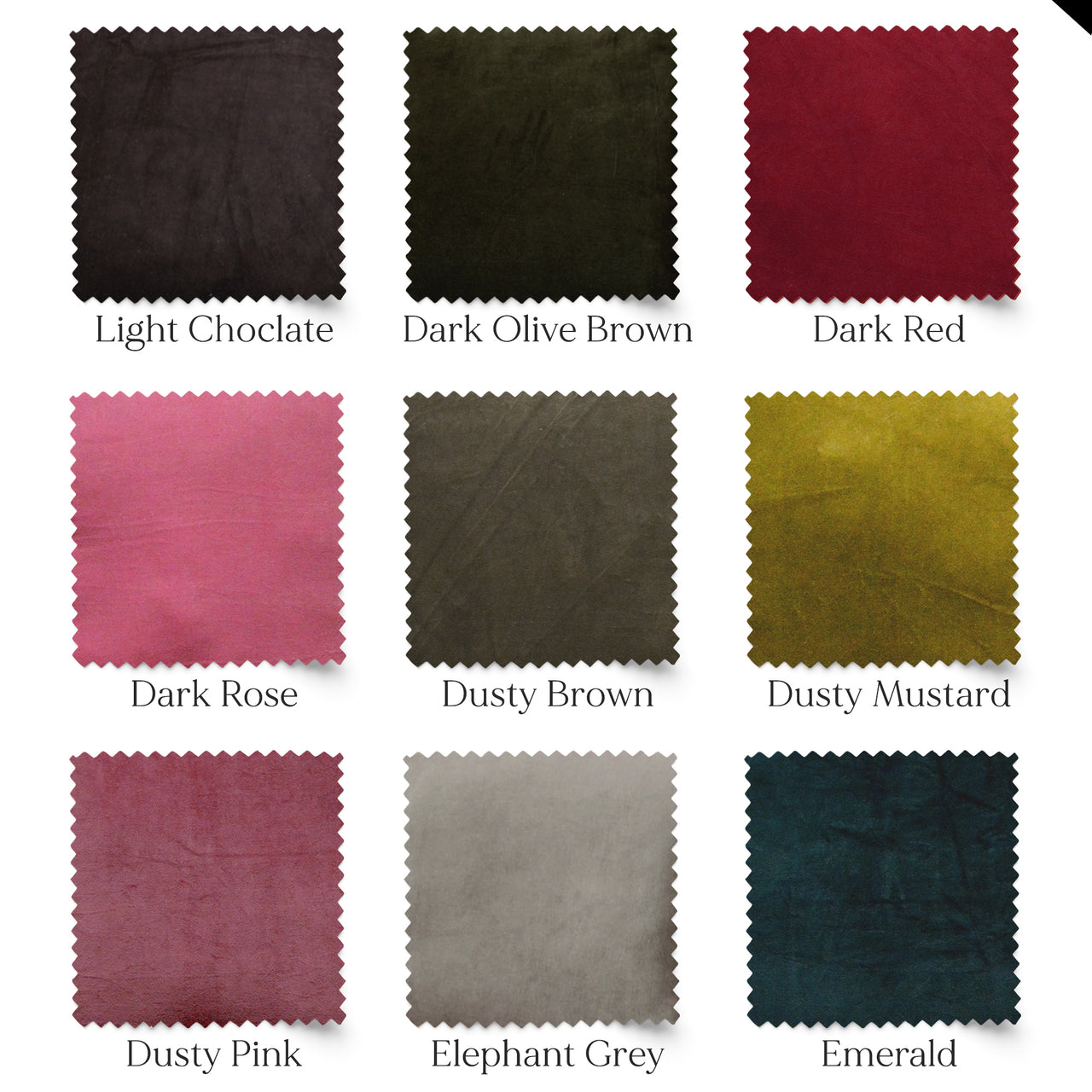 Luxury Moss green cotton Velvet Fabric by the meter