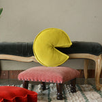 Thumbnail for Velvet Pac-Man cushion, yellow, 3 of 7