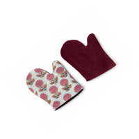 Thumbnail for Handmade Block Print Cotton Apron, Velvet Pocket, Adjustable Straps