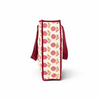 Thumbnail for Cotton printed Velvet Cotton Quilted Tote Bag: flower Print, Boho Indian Style
