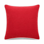 Thumbnail for Red White piping Cotton Velvet Cushion Cover