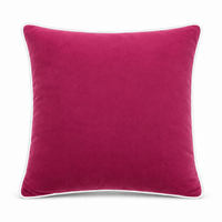 Thumbnail for Rose Wood White piping Cotton Velvet Cushion Cover