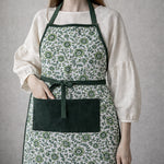 Thumbnail for Sage hand block print apron, additional view