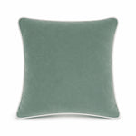 Thumbnail for Sage White piping Cotton Velvet Cushion Cover