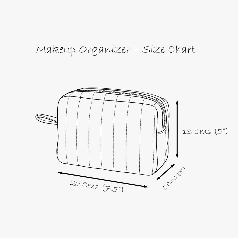 Handmade Floral Velvet Makeup Bag | Quilted Cosmetic Pouch | Cotton Lined, Travel Friendly