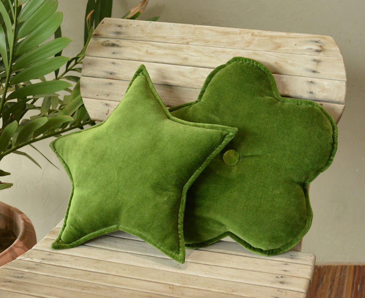 Handmade Cotton Velvet Star Pillow Christmas Decorative