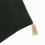 Thumbnail for Sea Weed Cotton Velvet Bed Runner | Hand-Tucked Bed Scarf with Tassels | Luxury Sofa Throw