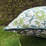 Thumbnail for Hand Block Printed Cushion Cover with Cotton Velvet Piping | Custom Size