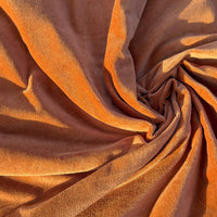 Thumbnail for Terracotta cotton Velvet Fabric by the yard
