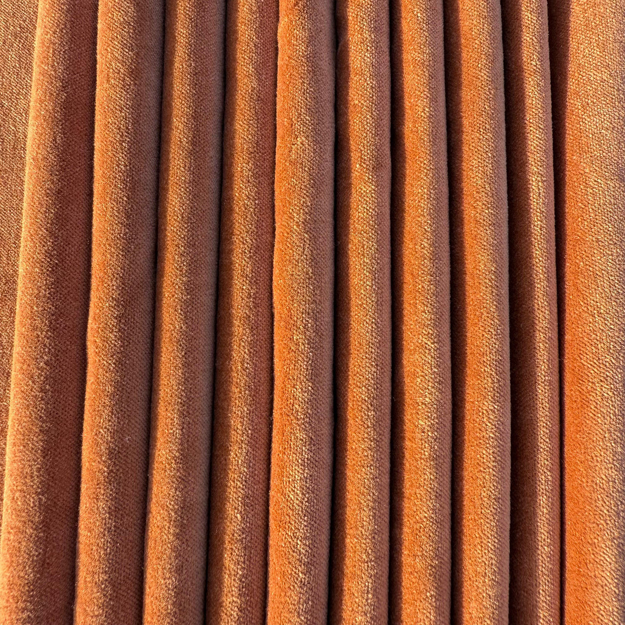 Terracotta cotton Velvet Fabric by the yard
