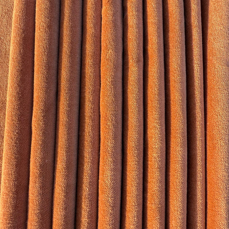Terracotta cotton Velvet Fabric by the yard