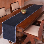 Thumbnail for Navy Blue Hand Block Print Round Tablecloth – Floral Cotton Table Cover, French Country Decor, Boho Wedding Table Linen