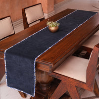 Thumbnail for Navy Blue Hand Block Print Round Tablecloth – Floral Cotton Table Cover, French Country Decor, Boho Wedding Table Linen