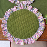 Thumbnail for Quilted Cotton Placemat with Ruffle Edge – Handmade Boho Dining Table Decor (Copy)