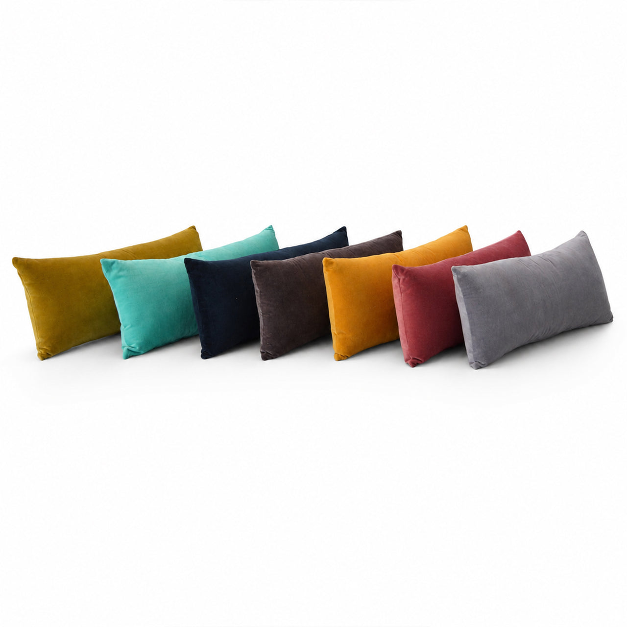 Cotton Velvet Lumbar Pillow Cover: Long Throw Pillow