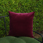 Thumbnail for Mulberry reversible velvet pillow cover, solid velvet side