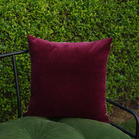 Thumbnail for Reversible Velvet Pillow Cover, Handblock Cotton Cushion Case