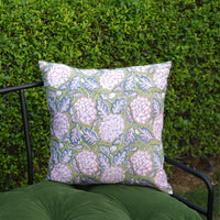 Thumbnail for Reversible Velvet Pillow Cover, Handblock Cotton Cushion Case