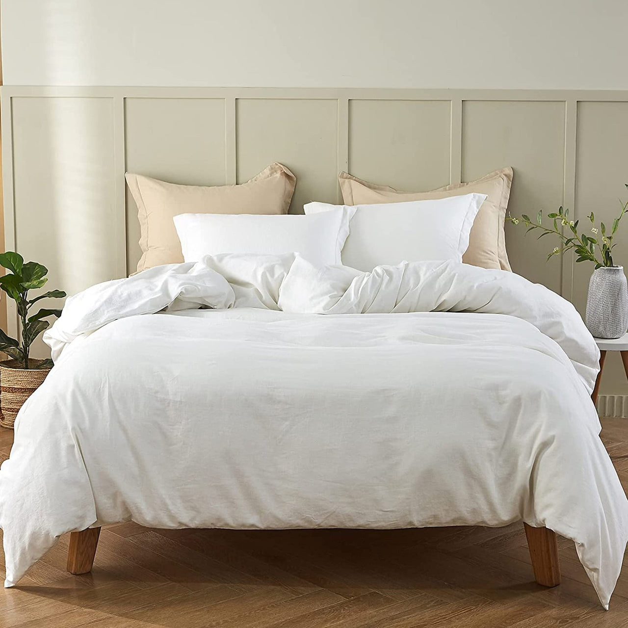 400 TC Washed Cotton Duvet Cover: Cinnamon Boho Bedding