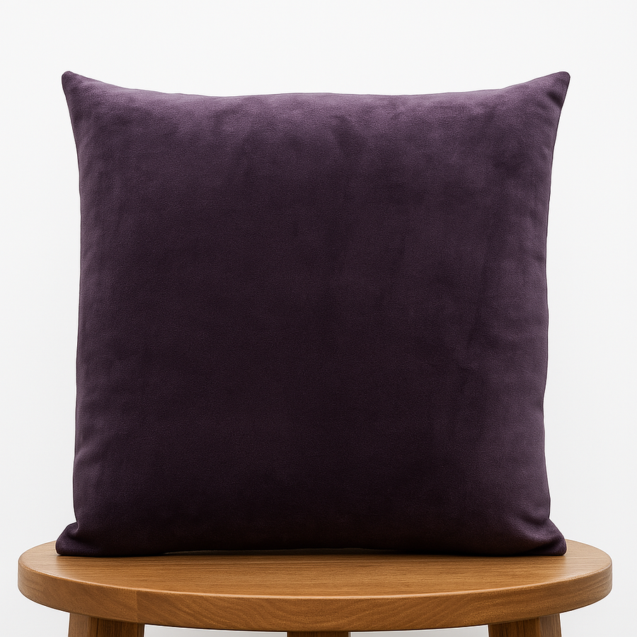 Wine Cotton Velvet Cushion Cover