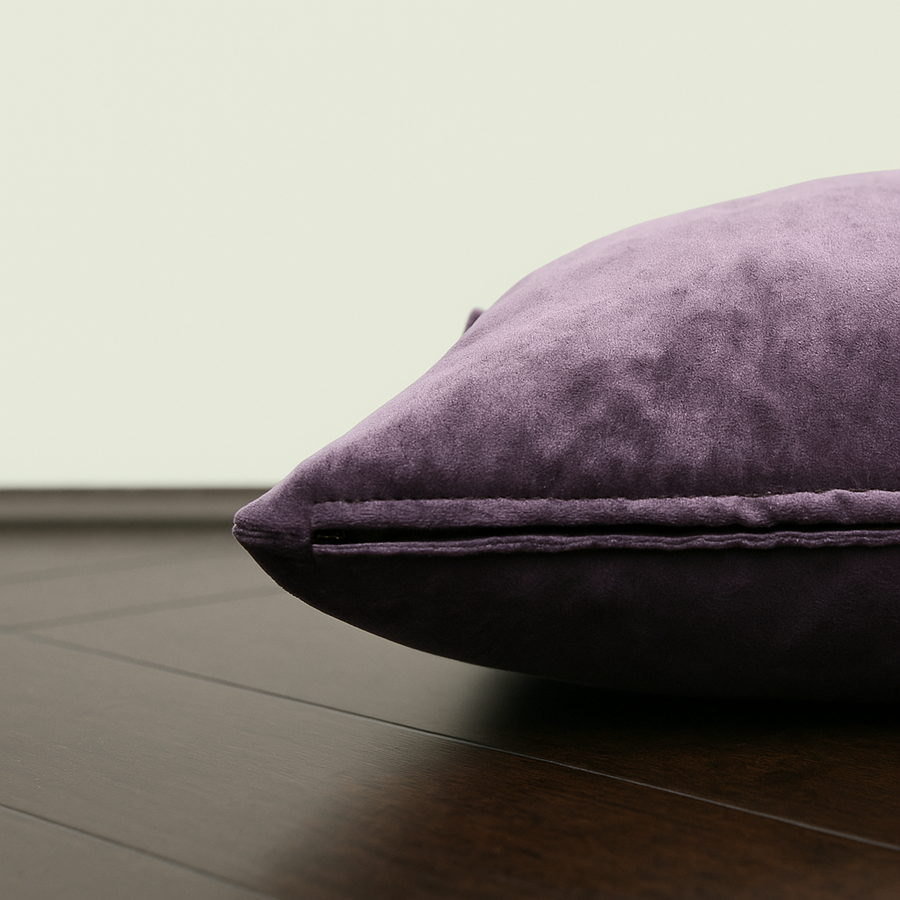 Wine Cotton Velvet Cushion Cover