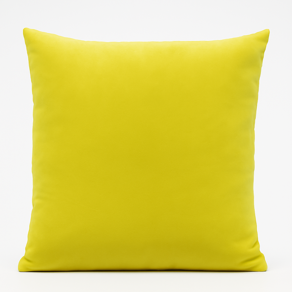 Yellow Cotton Velvet Cushion Cover