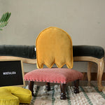 Thumbnail for Velvet ghost cushion, mustard, 7 of 7