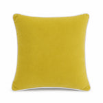Thumbnail for Yellow White piping Cotton Velvet Cushion Cover