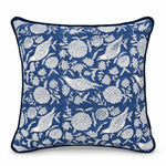 Thumbnail for Hand Block Printed Cushion Cover with Cotton Velvet Piping | Custom Size