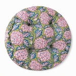 Thumbnail for Moss Green floral hand block print round chair pad