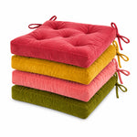 Thumbnail for Custom Dining Bench Cushion with Ties – Cotton Velvet Seat Pad