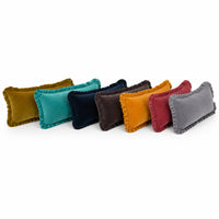Thumbnail for Cotton Velvet Lumbar Cushion Cover with frill