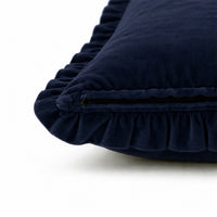 Thumbnail for Cotton Velvet Lumbar Cushion Cover with frill