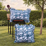Thumbnail for Block Print Ruffle Pillow Cover – Cotton Frill Cushion Cover, Rustic Decorative Throw Pillow Case for Bedroom, Sofa & Home Decor