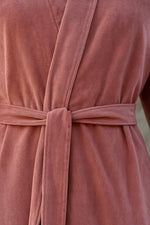 Thumbnail for Dusty Pink Cotton Velvet Kimono