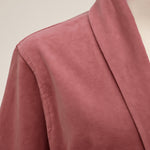 Thumbnail for Dusty Pink Cotton Velvet Kimono