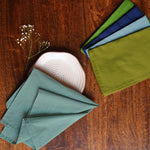 Thumbnail for Blush solid cotton cambric cloth napkins with stitched hems