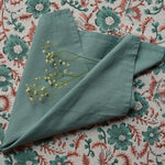 Thumbnail for Sage solid cotton cambric cloth napkins with stitched hems